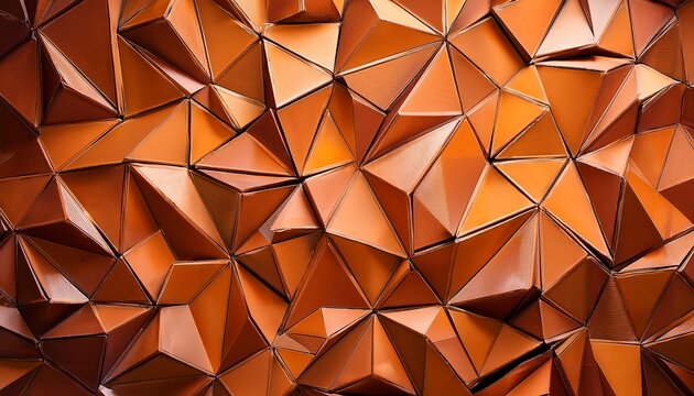 cubistic rusty polygonal background abstract geometric orange wall polygonal art texture in warm tones
