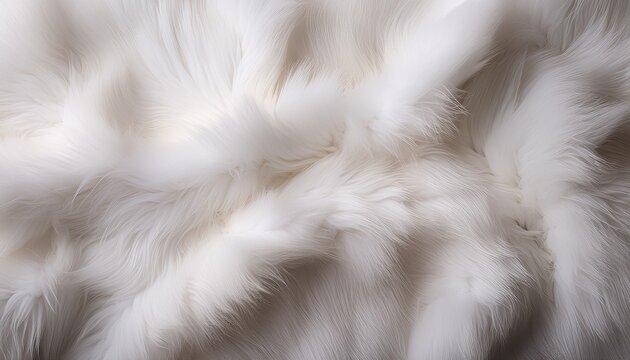 a soft fluffy white faux fur background