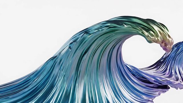 An artistic and colorful wave against an elegant background, representing nature's power and beauty