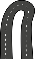 Fototapeta premium Minimalist Crossroad Illustration