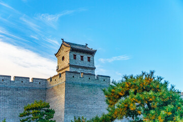Fototapeta premium Ancient Watchtower in Shanxi Province, China - Traditional Architecture