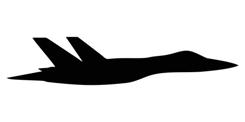 Obraz premium stealth aircraft silhouette on white background