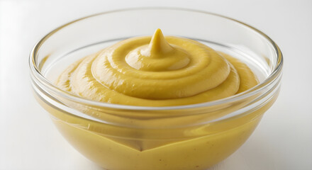Mustard in glass bowl