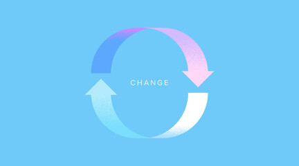 PDCA・改善サイクル・変化・変更をイメージした背景素材