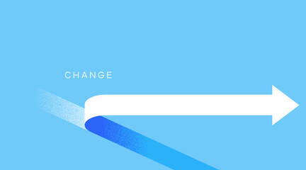 方向転換・変化・変更をイメージした背景素材