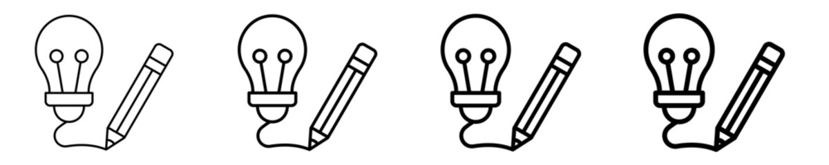 Creativity Icon Set Different Style Collection © IconicStitch