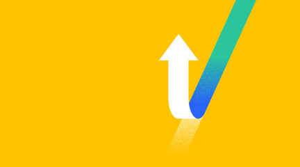 方向転換・変化・変更をイメージした背景素材