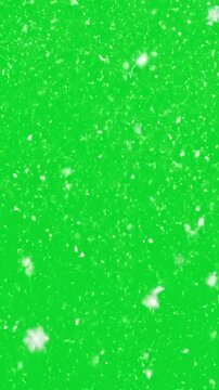 Heavy Blizzard Simulation with snow falling on green screen background distortion, overlay, glitch, static noise, scan lines black background, 4k animated video loop