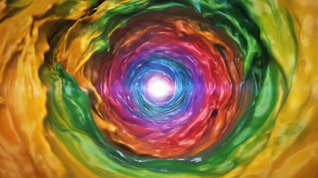 Colorful Water Vortex Swirl &ndash; Abstract Video Background