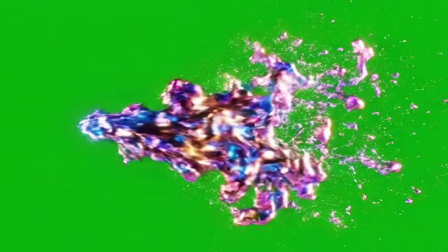 Abstract Motion Element with young woman shaking ass in side view twerking dance over green screen 4k video footage distortion, overlay, glitch, static noise, scan lines on black background, animated