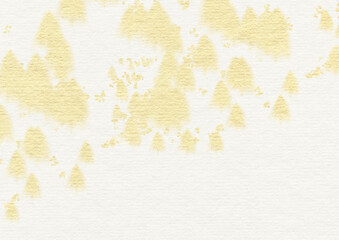 白い水彩紙に広がる金色のグランジ背景素材