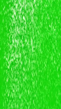 Dynamic Rain Patterns with falling on the green screen distortion, overlay, glitch, static noise, scan lines black background, 4k animated video loop
