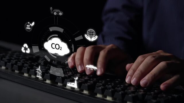 Net zero goals and CO2 reduction strategy driving sustainability, green energy integration, net zero emissions policies, and climate-friendly sustainability solutions for business and society. Muxer
