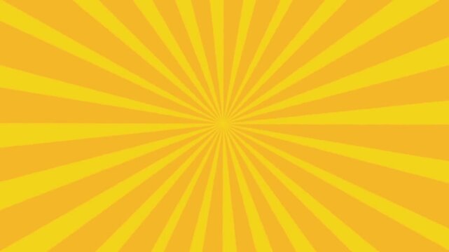 Animation of an abstract rotating vintage retro circus background with sunbeams and stripes. Rays film effect