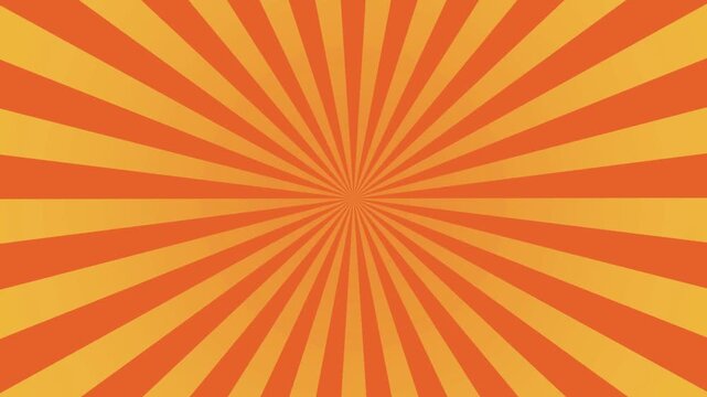 Retro sunburst animated yellow and orange background looping 4k video Vintage classic retro sunburst rays on blue red and white background. 4k seamless loop