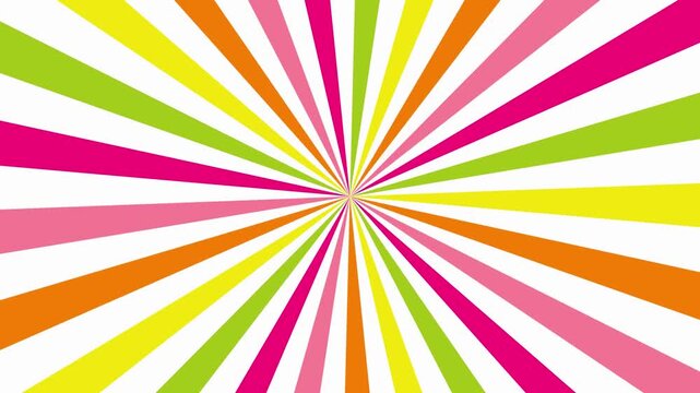 Abstract pop art rainbow jungle pine tree vertical background with ray lines 4K, neon rays comic book style animation backdrop