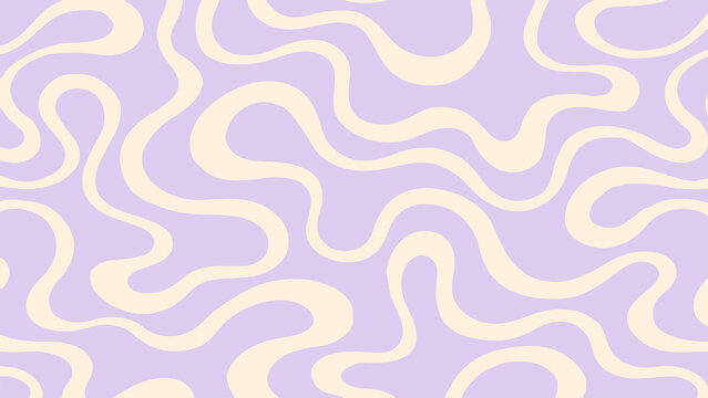 Abstract wavy lines pattern on purple background viewed from directly above