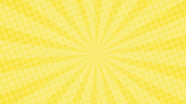 Abstract sun rays background loop animation, red retro sunburst background, spinning vintage sun rays for comic book story