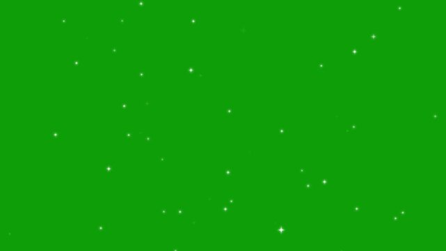 Golden Glitter Falling on Green Screen 4K - Seamless Loop Sparkling Particle Dust & Shiny Stars Shine Animation, Professional Chroma Key Background for Wedding & Birthdays