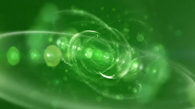 Green Screen halo light flares abstract background scene 1 with distortion, overlay, glitch, static noise, scan lines on black background, 4k animated video loop