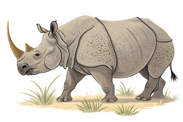 Fototapeta premium One-Horned Rhino