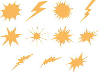 Obraz premium Comic Burst Blast Effect Shapes