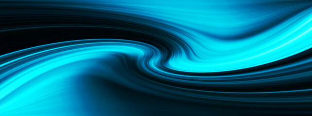 近未来テクノロジーをイメージしたブルーの抽象ウェーブ背景素材