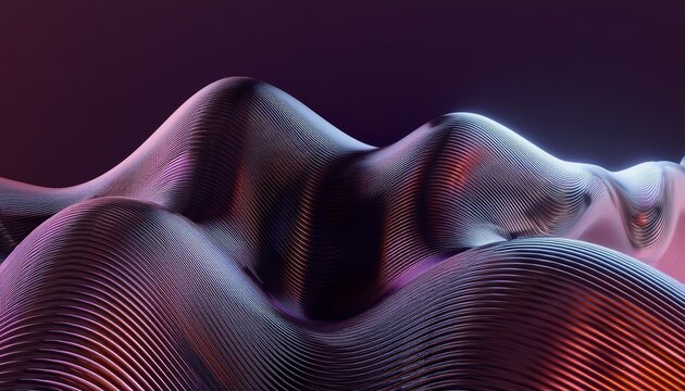 abstract wavy shape futuristic background design 3d render