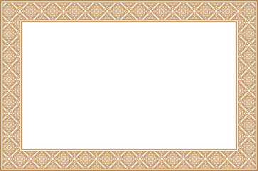 Obraz premium Classic Golden Ornamental Frame with Intricate Pattern Border. 4