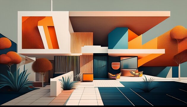 architectural design building moodboard visual concepts textures shapes for a architecturally design home or office or building exposed material unified design functionality