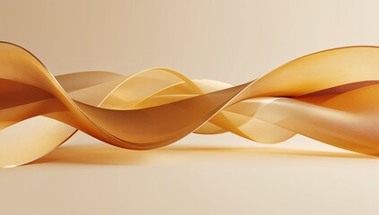 Golden Metallic Abstract Curve Flow Luxury 3D Background
