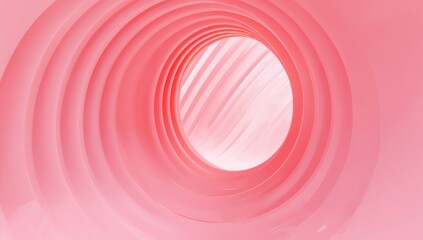 Soft Pink Gradient Spiral Tunnel Abstract 3D Background