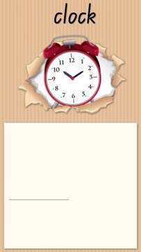 Educational Alphabet Animation for Letter C with Red Alarm Clock