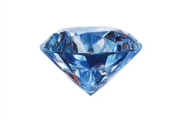 Fototapeta premium Brilliant blue diamond, isolated