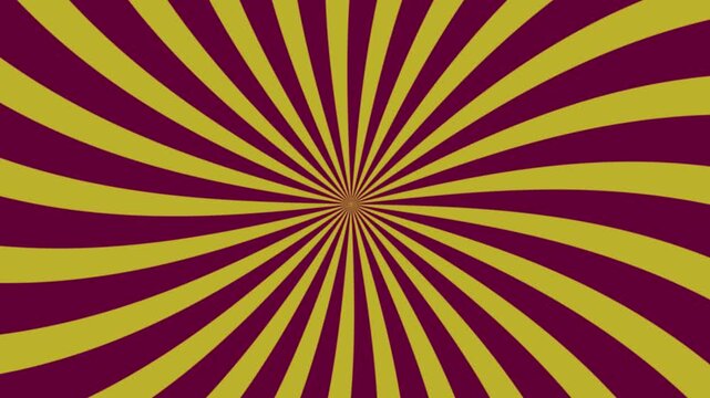 Dynamic Abstract Sunburst Background with Marroon and Gold Swirling Rays
