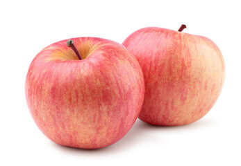 Fuji apples isolated on white.