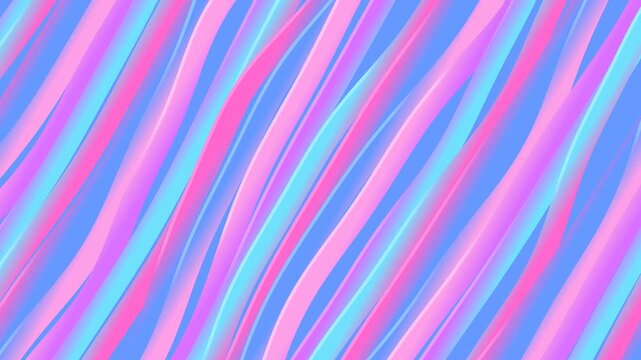 Background in abstract duotone and bright minimal background with stripes and bands in duotone gradient colors. Minimal abstract backdrop. 4K Video