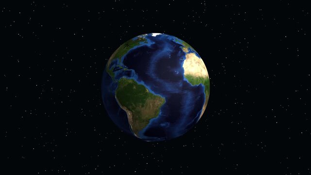 Earth Zoom Animation from Deep Space to Sorocaba Brazil