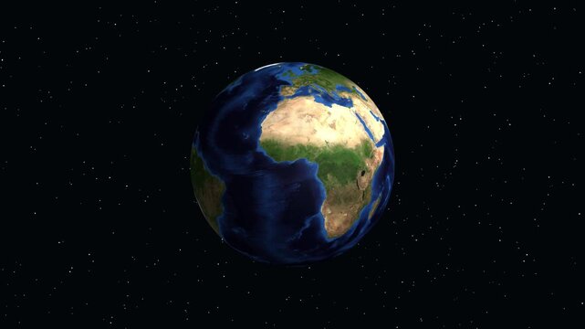 Satellite Zoom Animation from Outer Space to El Minya Egypt