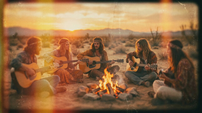 Vintage 70s retro background with analog film grain and nostalgic aesthetic, perfect for music poster, retro branding, creative design, and throwback campaign