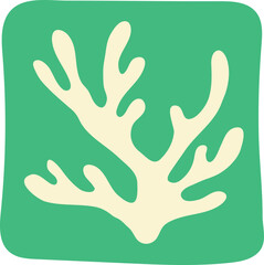 Obraz premium Green Coral Art