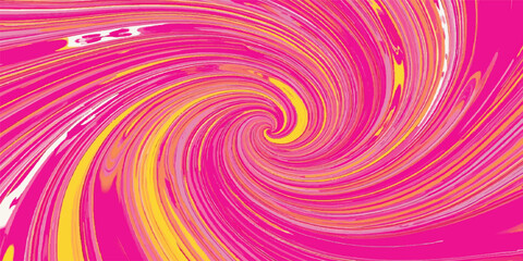 Obraz premium An abstract pink background features a digital art design with a colorful purple swirl and spiral motion, creating a fractal wave pattern on a textured round vortex backdrop