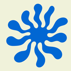Obraz premium Groovy Organic Plant Shape Illustration