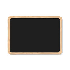 Small empty blackboard with wooden frame for educational or creative use