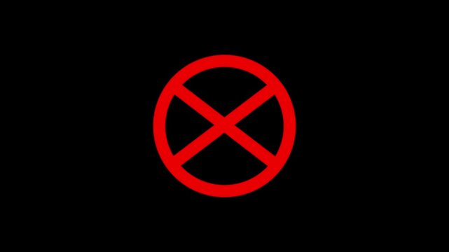 Red prohibition sign on white. Universal symbol for negation, refusal, or restriction. Ideal for use in warning, safety, or regulation designs.