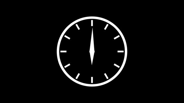 Clock Icon Vector Template Flat Design Illustration Design
