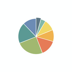 Fototapeta premium Colorful Pie Chart for Data Analysis and Business Presentations