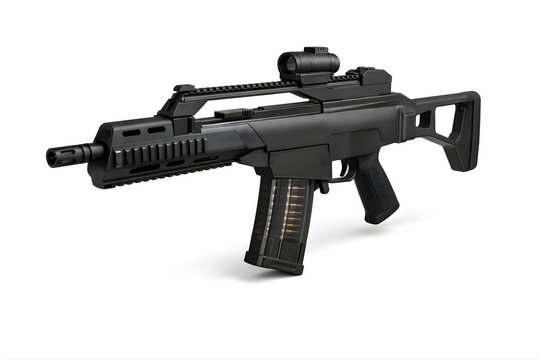 Heckler & Koch G36 3/4 Front-Left Angle Studio Photograph Isolated on White Background