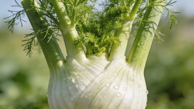 Healthy and juicy fennel bulb