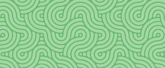 Fototapeta premium Minimalist Sage Green Japanese Zen Circular Line Pattern. A sophisticated abstract vector background featuring soft green concentric circles and fluid ripple lines. Ideal for wellness branding,